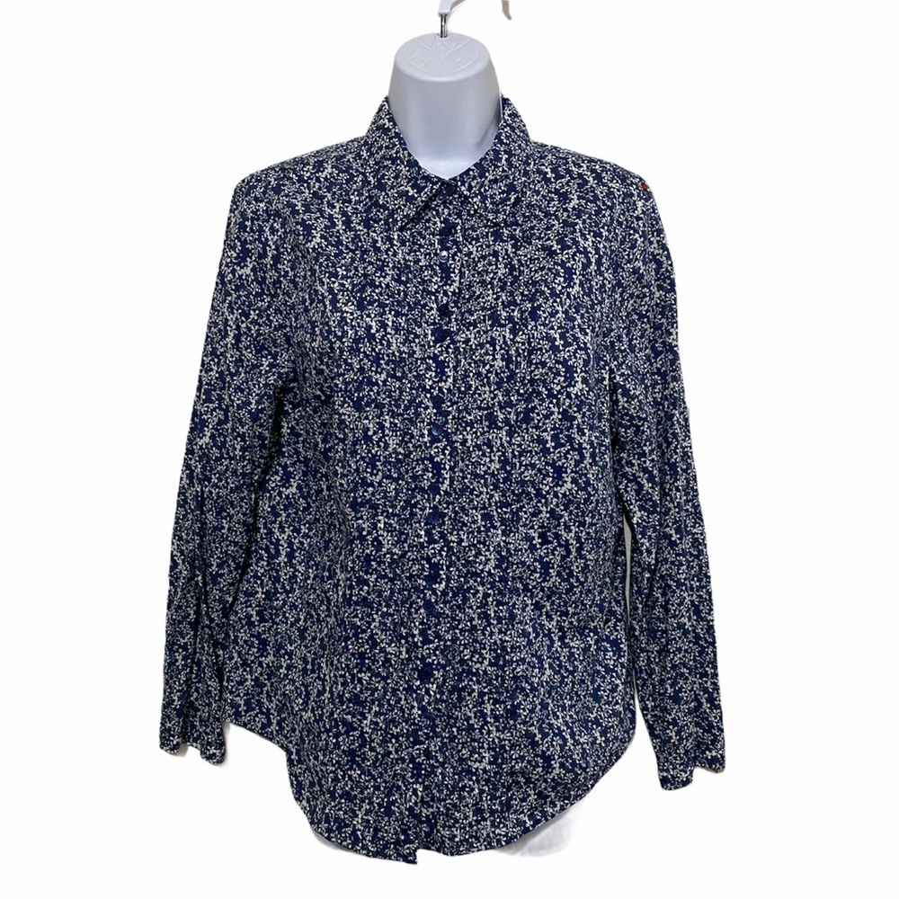Liz Claiborne Floral Button Top